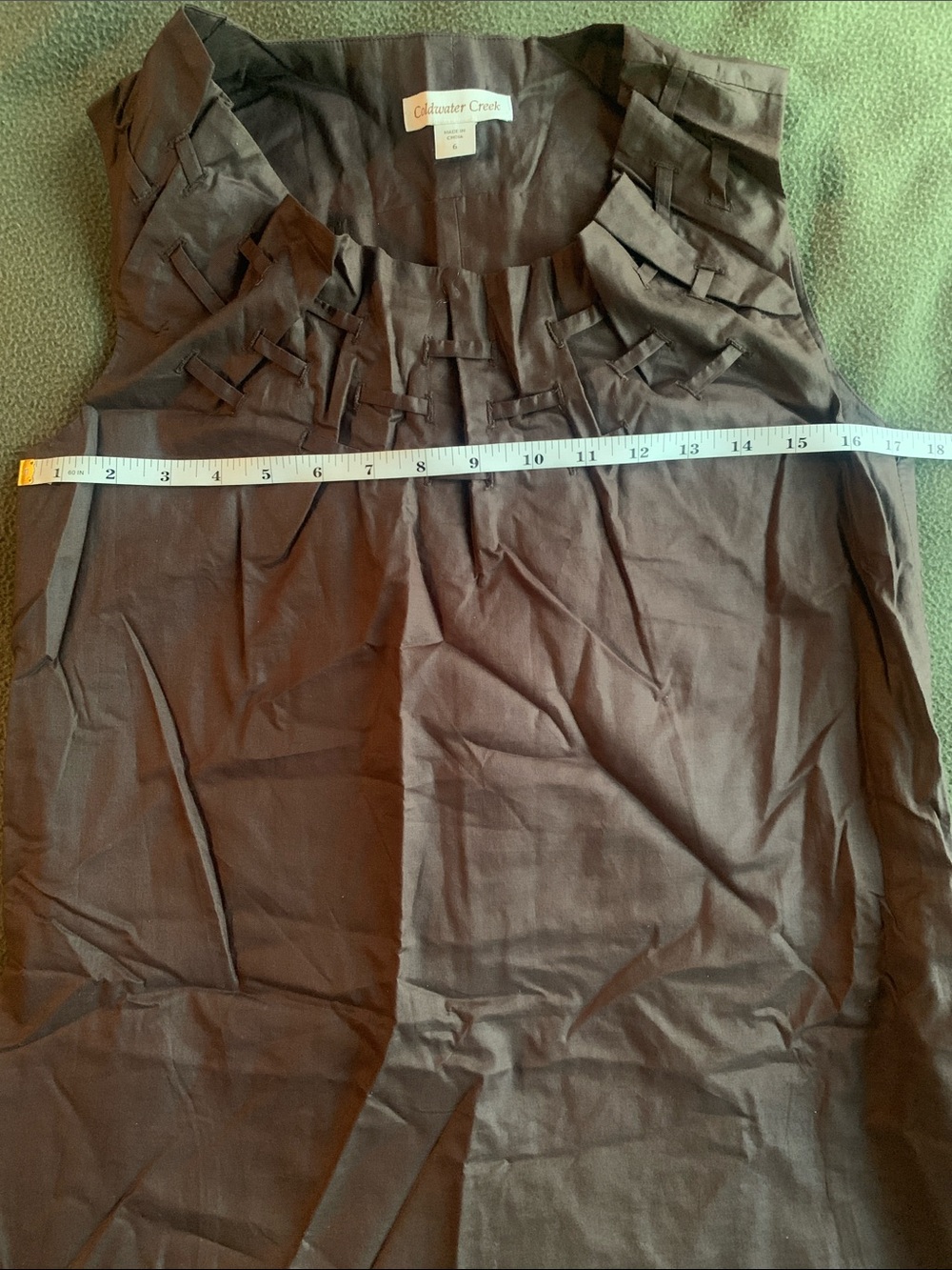 Coldwater Creek brown, shift dress. Size 6. Knee length. - Picture 6 of 8